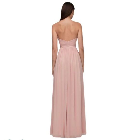 WATTERS NANCY 9540i CRINKLE CHIFFON STRAPLESS BRIDESMAID PROM FORMAL DRESS SZ 8 - Picture 14 of 16